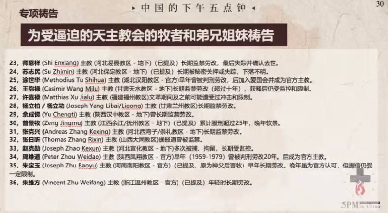 20250425国度祷告会，为被逼迫的天主教牧者和弟兄姊妹祷告