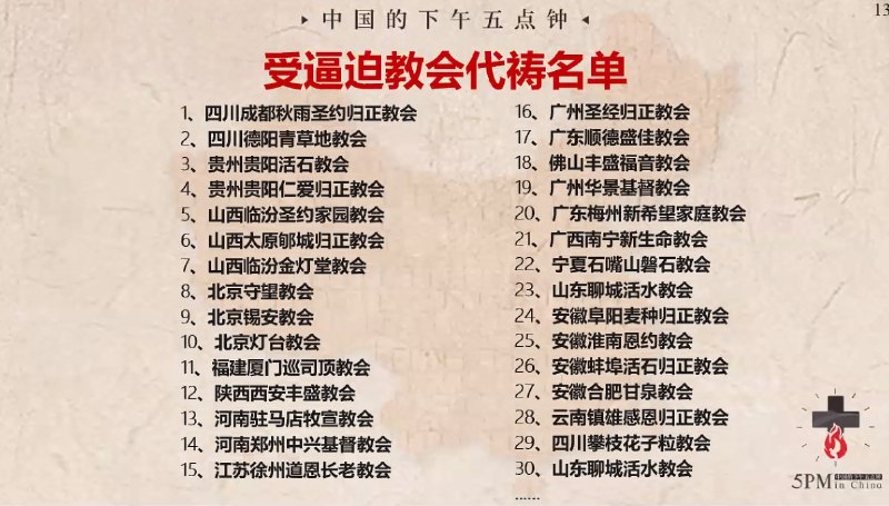 20240420国度特别祷告2：为在中国受逼迫的教会祷告